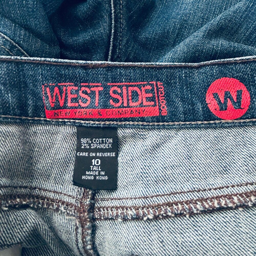 New York and Co Jeans 10 TALL West Side Boot Cut Stretch Denim Mid Rise - Picture 7 of 7